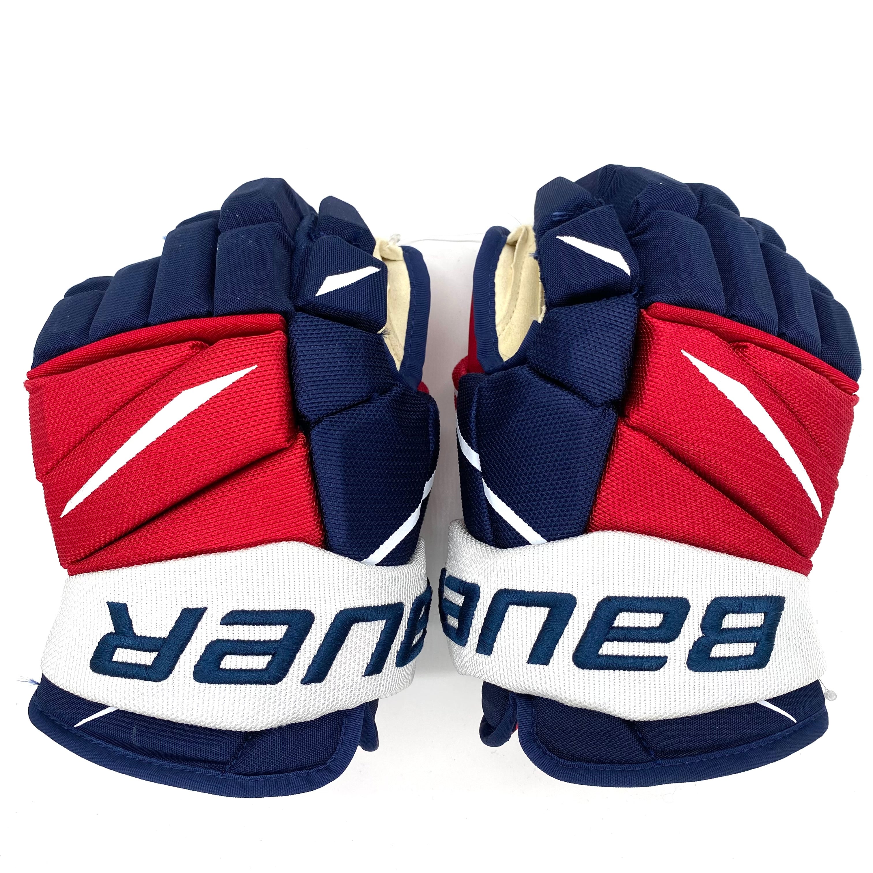 Bauer Vapor 2X Pro - Gant d'occasion NHL Pro Stock - Capitals de Washington - Dmitry Orlov (bleu marine/rouge/blanc)